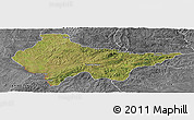 Satellite Panoramic Map of Erval, desaturated