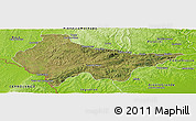 Satellite Panoramic Map of Erval, physical outside