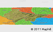 Satellite Panoramic Map of Erval, political outside