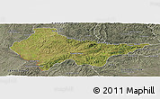 Satellite Panoramic Map of Erval, semi-desaturated