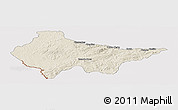 Shaded Relief Panoramic Map of Erval, cropped outside