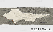 Shaded Relief Panoramic Map of Erval, darken