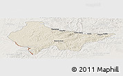 Shaded Relief Panoramic Map of Erval, lighten
