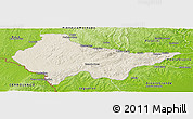 Shaded Relief Panoramic Map of Erval, physical outside