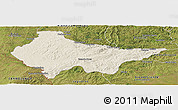Shaded Relief Panoramic Map of Erval, satellite outside