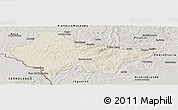Shaded Relief Panoramic Map of Erval, semi-desaturated