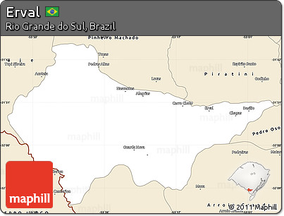Classic Style Simple Map of Erval