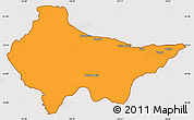 Political Simple Map of Erval, cropped outside