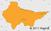 Political Simple Map of Erval, single color outside