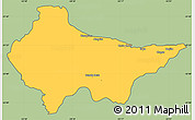 Savanna Style Simple Map of Erval, cropped outside