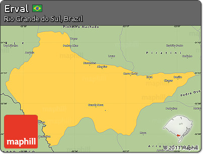 Savanna Style Simple Map of Erval