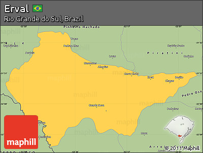 Savanna Style Simple Map of Erval