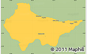Savanna Style Simple Map of Erval, single color outside