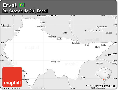 Silver Style Simple Map of Erval