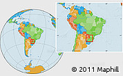 Political Location Map of Horizontina, within the entire country