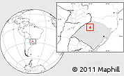 Blank Location Map of Ijui, highlighted parent region