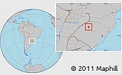 Gray Location Map of Ijui