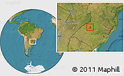 Satellite Location Map of Ijui