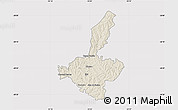 Shaded Relief Map of Ijui, cropped outside