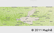 Shaded Relief Panoramic Map of Ijui, physical outside
