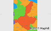 Political Simple Map of Ijui