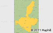 Savanna Style Simple Map of Ijui