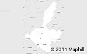 Silver Style Simple Map of Ijui
