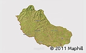 Satellite 3D Map of Jaguarao, cropped outside