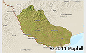 Satellite 3D Map of Jaguarao, shaded relief outside