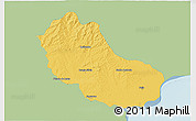 Savanna Style 3D Map of Jaguarao, single color outside