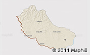 Shaded Relief 3D Map of Jaguarao, cropped outside
