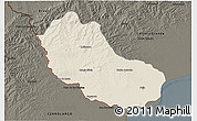 Shaded Relief 3D Map of Jaguarao, darken