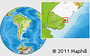 Physical Location Map of Jaguarao, highlighted parent region