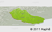 Physical Panoramic Map of Jaguarao, lighten, semi-desaturated
