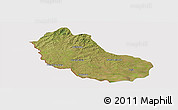 Satellite Panoramic Map of Jaguarao, cropped outside