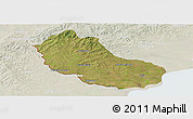 Satellite Panoramic Map of Jaguarao, lighten