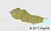 Satellite Panoramic Map of Jaguarao, single color outside
