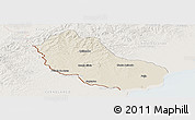 Shaded Relief Panoramic Map of Jaguarao, lighten