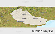 Shaded Relief Panoramic Map of Jaguarao, satellite outside