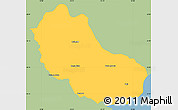 Savanna Style Simple Map of Jaguarao, single color outside