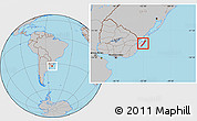 Gray Location Map of Lagoa mangueira