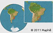 Satellite Location Map of Lagoa mangueira, within the entire country