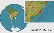 Satellite Location Map of Lagoa mangueira