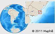 Shaded Relief Location Map of Lagoa mangueira