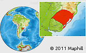 Physical Location Map of Rio Grande do Sul