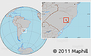 Gray Location Map of Montenegro