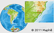 Physical Location Map of Montenegro