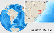 Shaded Relief Location Map of Montenegro