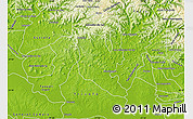 Physical Map of Montenegro