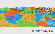 Political Panoramic Map of Montenegro